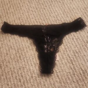 Savage Fenty Elegant Black Lace Panty Size XL
